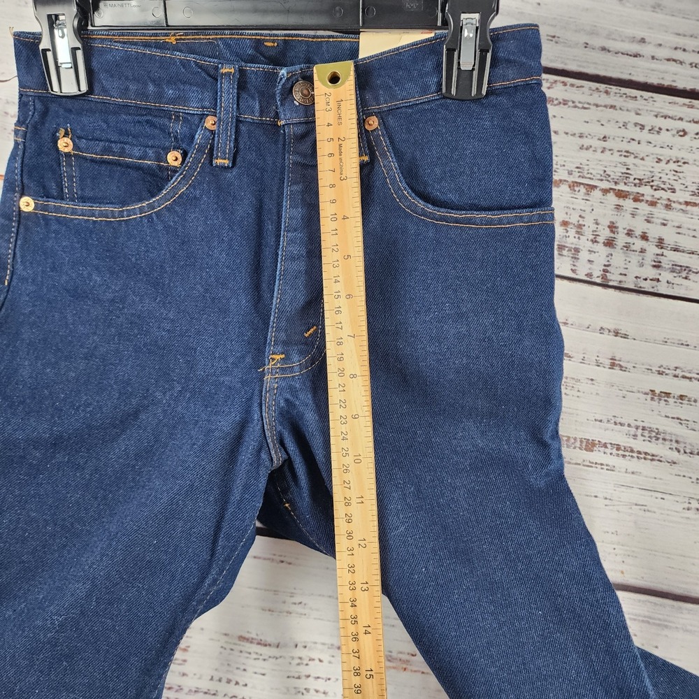 Vintage NWT 1986 Levis 505-0216 Mens 28x33 Straight Leg USA Made Dark Wash - Picture 9 of 11